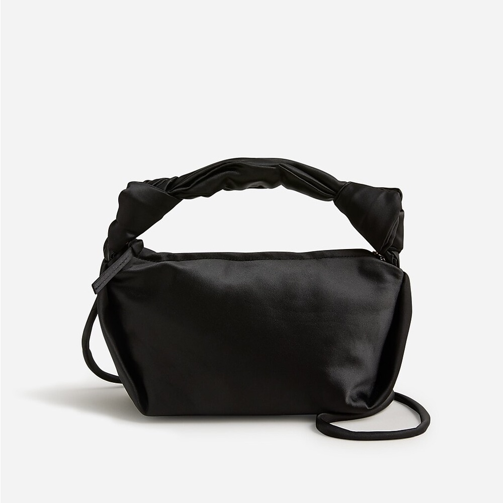 Women’s J.Crew Black Geneva Bag Satin Purse New NWT